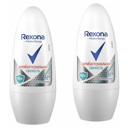 фото Rexona део-шарик антибактериальная свежесть 50мл (2 шт в наборе)