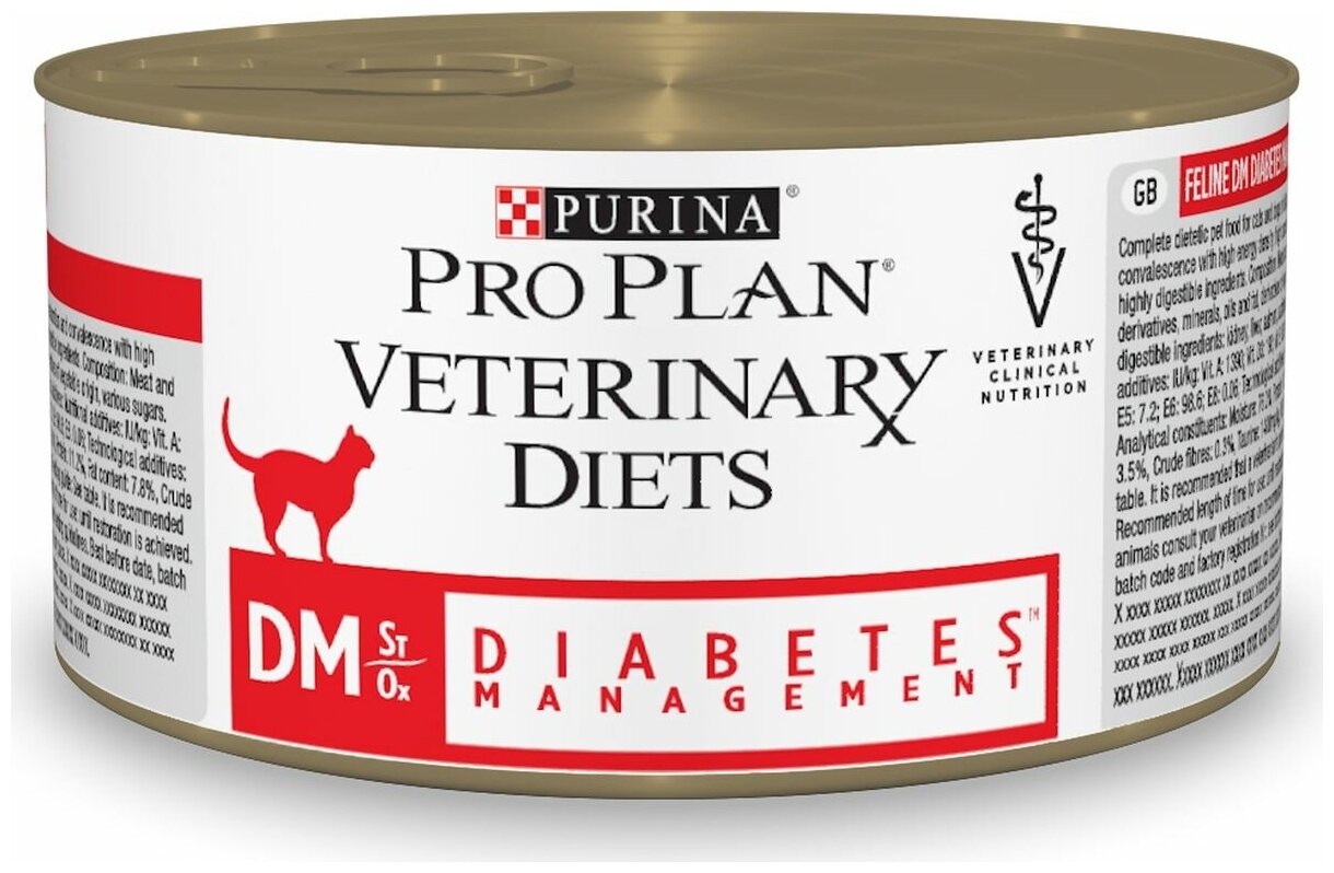 Консервы для кошек Purina Pro Plan "Veterinary Diets. DM" при диабете 195 гх5шт