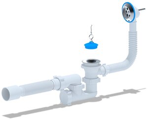 <b>Сифон</b> <b>для</b> <b>ванны</b> АНИ пласт E255, 1 1/2" регулируемый с гибкой трубой 40х50 мм <span>назначение: <b>для</b> <b>ванны</b>, диаметр подключения: 50 мм, высота: 123 мм</span>