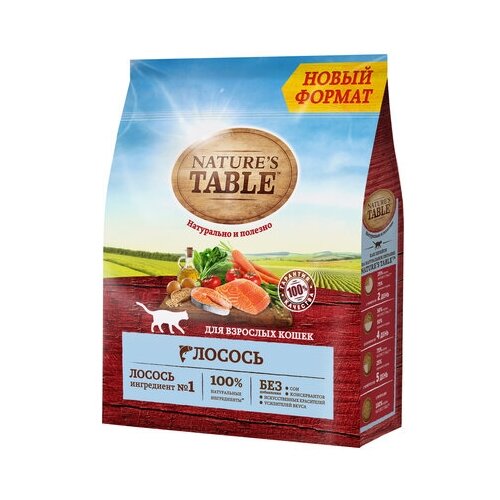 Natures Table Сухой корм для кошек с лососем 10179271 0,65 кг 25406 (2 шт)