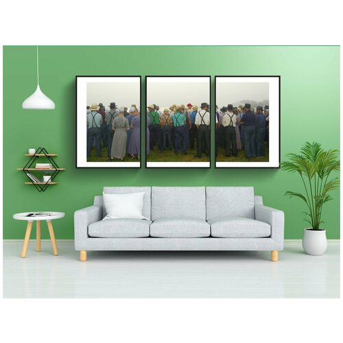 фото Набор модулных постеров для интерьера "амиш, человек, женщины" 60x90 см. в тубусе, без рамки lotsprints