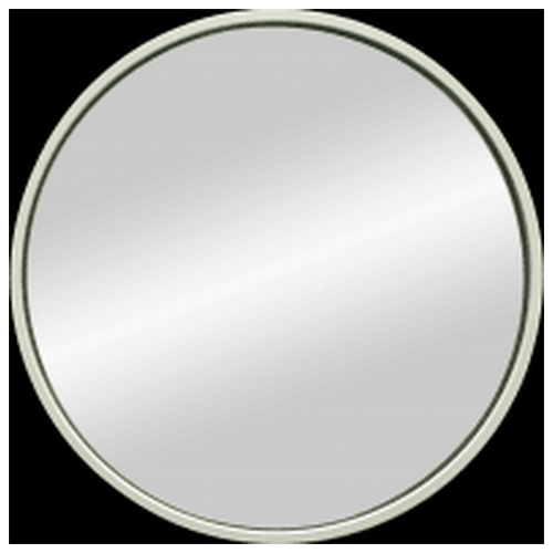 фото Зеркало мун белый в мдф раме, диаметр 600мм. континент