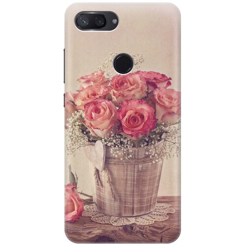 фото Re:pa накладка transparent для xiaomi mi 8 lite с принтом "винтажные розы"