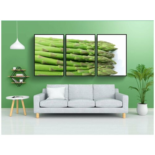 фото Набор модулных постеров для интерьера "спаржа, еда, свежий" 60x90 см. в тубусе, без рамки lotsprints