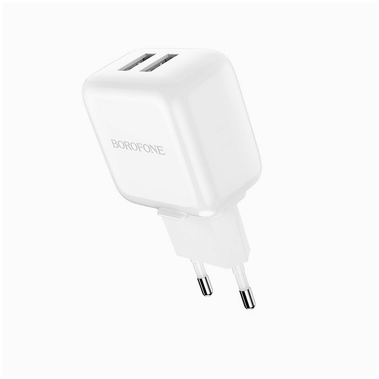 Сетевое зарядное устройство Borofone BA18 Vigorous, 2xUSB, 2.1A, белый Noname - фото №7