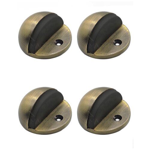 Ограничитель дверной напольный с саморезом стопор антиударный для двери цвет бронза 4штROOD BLACK 471₽