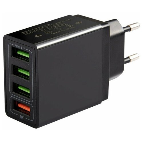 Зарядное устройство KS-is 3xUSB 3.1A 1xQC3.0 KS-603 разветвитель usb 2 0 d link dub h4 e1a 4 downstream usb type a female ports 1 upstream usb type a male support usb 1 1 2 0 fast charge mode