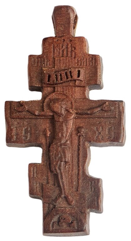 Деревянный нательный крестик «Голгофский малый» ORTOX/Крест натуральное дерево/ Крест православный/В подарок православному
