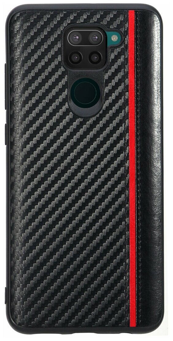 Чехол накладка G-Case Carbon для Xiaomi Redmi Note 9, черная