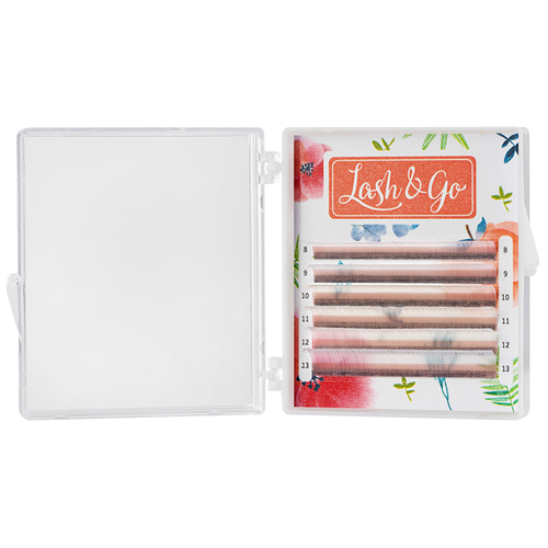 Lash&Go Цветные ресницы для наращивания Белый C/0,10/7-12 mm (6 линий)/ Цветные ресницы для наращивания Лэш энд Гоу