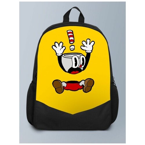 фото Черный рюкзак с принтом игры капхэд cuphead, платформер - 110 brutbag