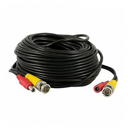 кабель комбинированный bnc dc bnc dc 5 метров удлинитель для видео устройств кабель для видеонаблюдения черный Кабель комбинированный для видеонаблюдения BNC/DC-BNC/DC, 20 метров, 2 шт.