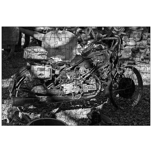 фото Магнитный пазл 27x18см."мотоцикл, велосипед, винтаж" на холодильник lotsprints