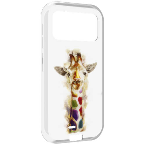 Чехол MyPads Красочный жираф для Oukitel F150 H2022 задняя-панель-накладка-бампер чехол mypads красочный жираф для oukitel c32 задняя панель накладка бампер