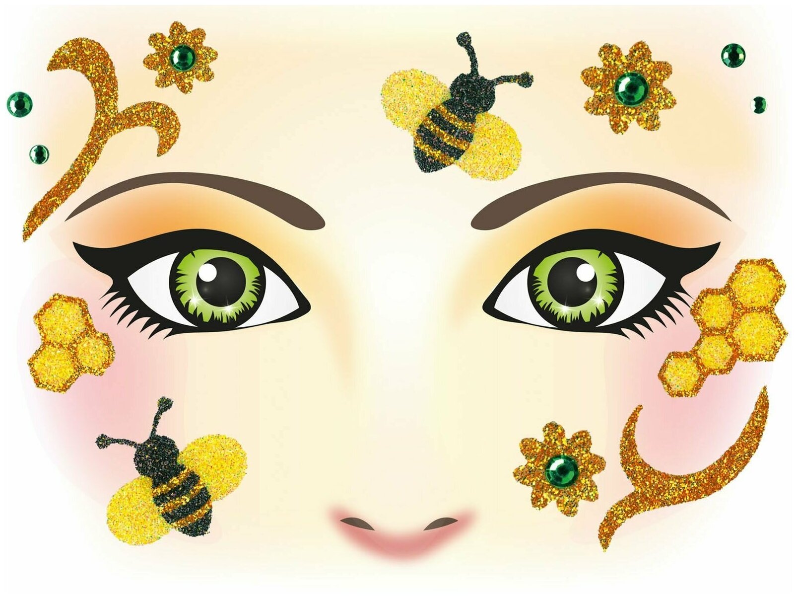 Наклейка на лицо HERMA Face Art Honey Bee