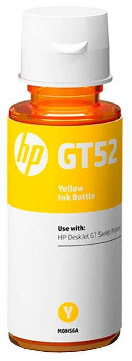 Чернила HP GT52 (M0H56AE/M0H56AA), желтый, оригинальные для DeskJet GT 5810/GT 5820, Ink Tank 315/415/319/419