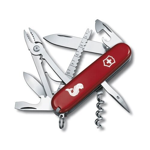 Victorinox нож angler, 91 мм, 19 функций, красный нож victorinox разделочный лезвие 22 см красный