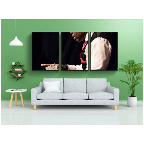 фото Набор модулных постеров для интерьера "волшебник, лицо, представление" 60x90 см. в тубусе, без рамки lotsprints