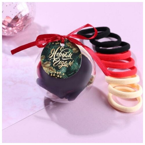 фото Набо резинок в новогоднем шаре "красоты и сказочного настроения", 8 см 6886262 сима-ленд