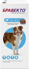 MSD Animal Health  Бравекто для собак 20-40 кг, таблетки 1000 мг 1 шт. в уп., 1 уп.