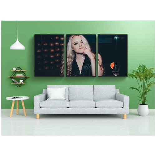 фото Набор модулных постеров для интерьера "девушка, модель, красота" 60x90 см. в тубусе, без рамки lotsprints