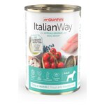 Italian Way Консервы Облегченные консервы для собак с форелью и черникой (ITALIAN WAY WET IDEAL WEIGHT TROUT/BLUEBERRY) UITWA15360, 0,150 кг (2 шт) - изображение