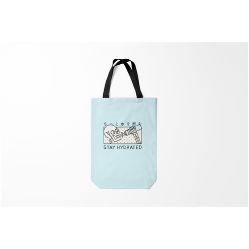 фото Сумка-шоппер / 31х42 см / популярные иллюстрации / черепа stay hydrated burnettie