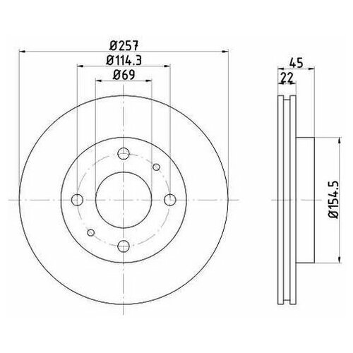 фото Тормозной диск nisshinbo nd6034k для hyundai sonata ii, iii