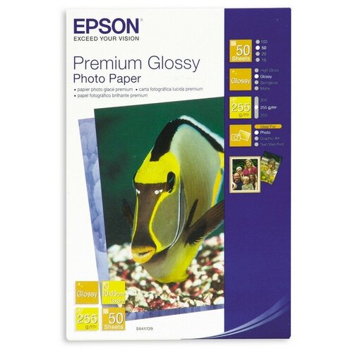 Бумага для цв. струй. печ. глянцевая EPSON s041729 10x15 см , 255 г/кв. м, 50 листов