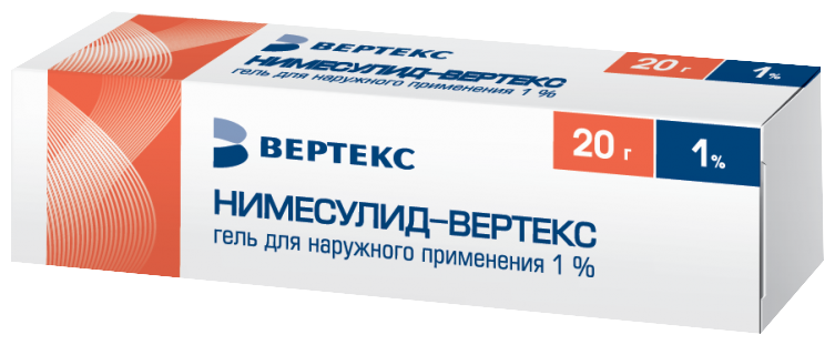 Нимесулид-Вертекс гель д/наружн. прим. 1% 20г