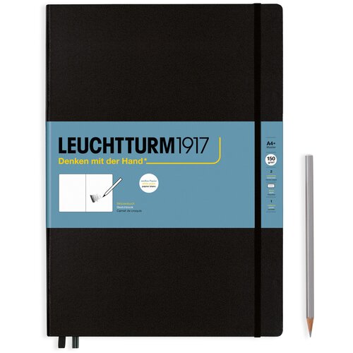 Скетчбук Leuchtturm Master A4+ 56л 150г/м2 твердая обложка Черный