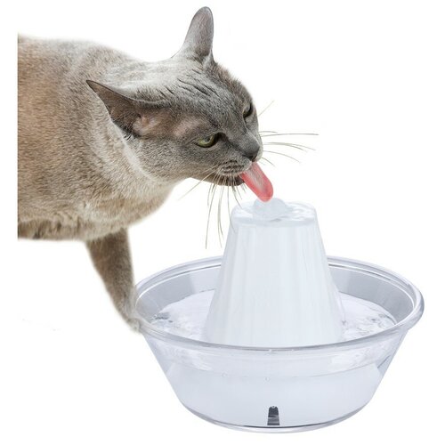 миска с поилкой для животных поилка фонтан Автоматическая поилка фонтан для кошек ZooWell Smart универсальная Eco-friendly, белая