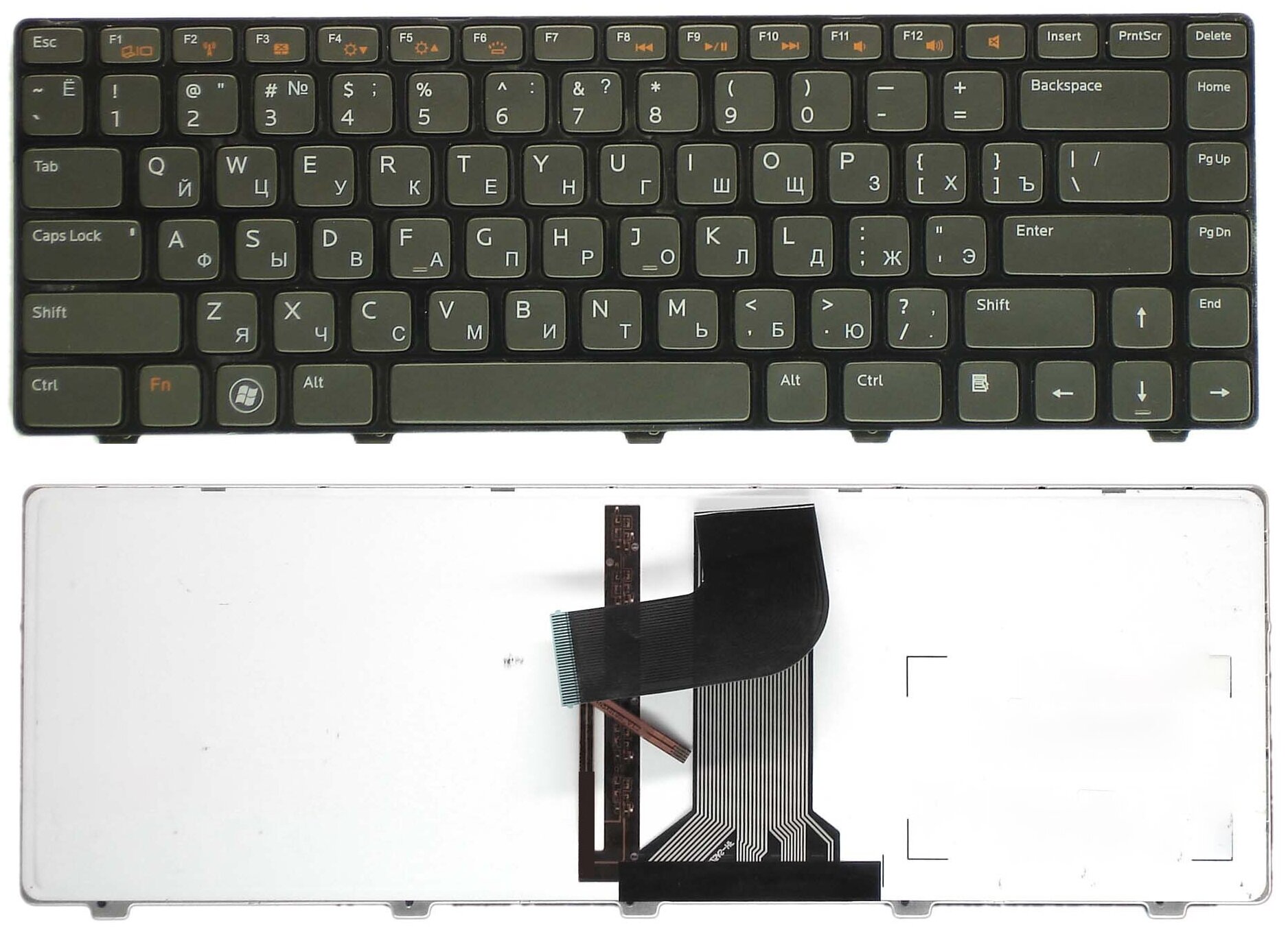 Клавиатура для ноутбука Dell XPS 15 L502X N4110 M5040 N5050 N5040 черная с подсветкой 1370₽