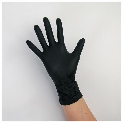Перчатки ADM нитриловые размер XL 8 гр 100 штуп цвет чёрный 311₽