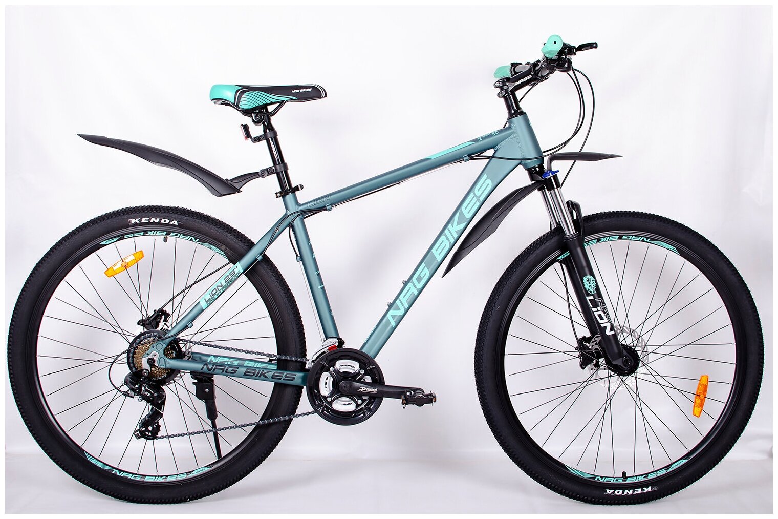 Горный Велосипед NRG Bikes LION 29'' AL/19'' midnight-black-mint, Алюминиевая рама , 2022 год, 21 скорость