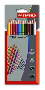 Stabilo Набор акварельных карандашей "Aquacolor", 12цв. в картон