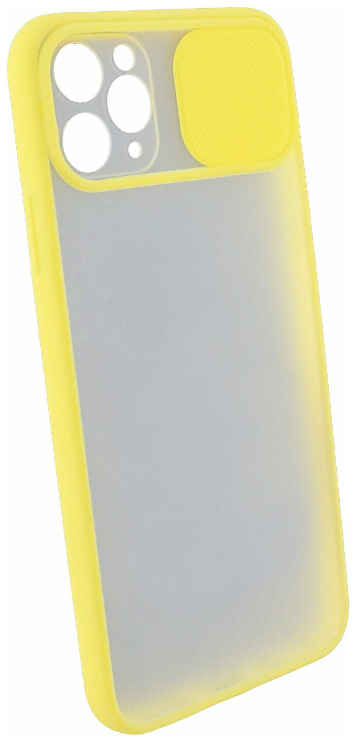 Защитный чехол с защитой камеры для iPhone 11 Pro / на Айфон 11 Про / бампер / накладка на телефон / Желтый