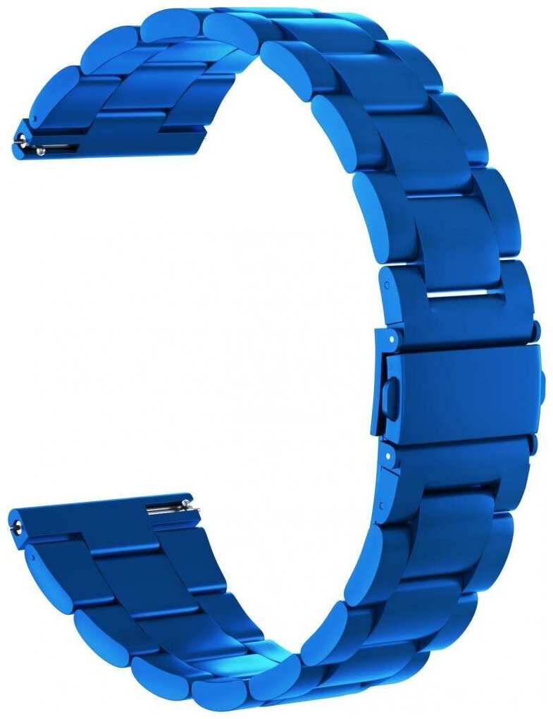 Ремешок металлический GSMIN Cellular 22 для Huawei Watch GT 2 Pro (Синий)