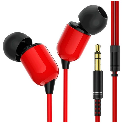 Наушники проводныес микрофономдля компьютерателефонасмартфонапланшетаайфонаiphoneигровыеподароккрасные 86400₽