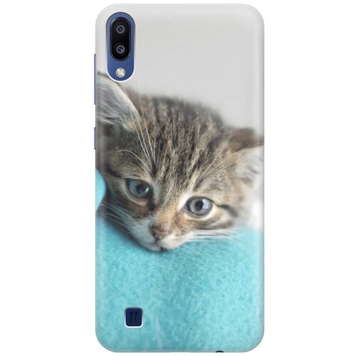 фото Gosso ультратонкий силиконовый чехол-накладка для samsung galaxy m10 с принтом "котенок на пледе"