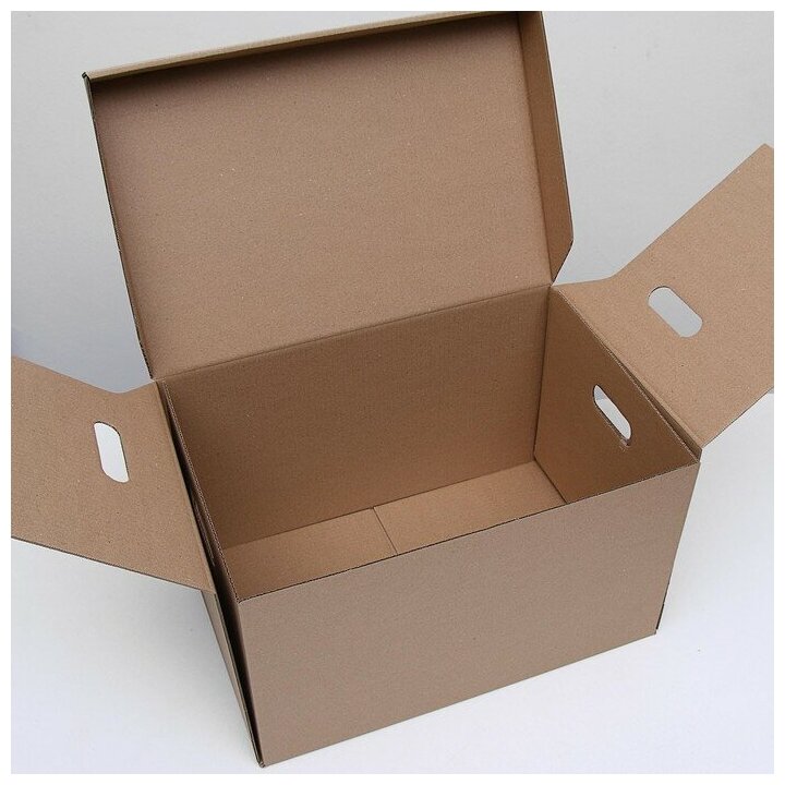 Коробка для хранения, бурая, 48 х 32,5 х 29,5 см - фотография № 5