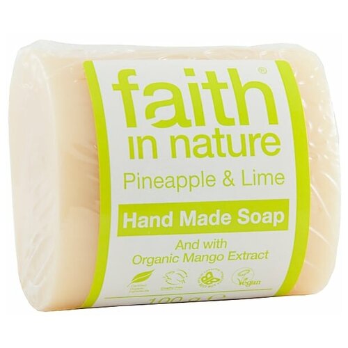 Увлажняющее мыло ручной работы с экстрактами Ананаса и Манго, faith in nature 100г
