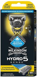 Wilkinson Sword Hydro 5 Sense Energise Vitalisiert / Станок бритвенный с 2 сменными кассетами.