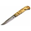 Складной нож Fin-track Северная корона, сталь x105, рукоять карельская береза - изображение