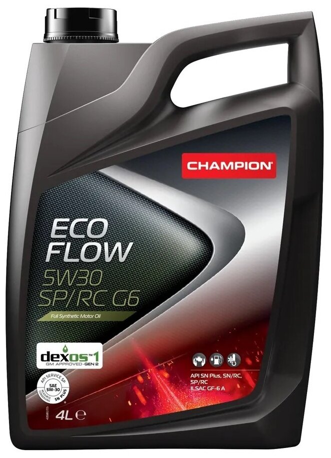 Масло Моторное Champion Eco Flow 5W30 Sp/Rc G6 4L Ilsac: Approval Gf-6 A CHAMPION OIL арт. 1047286