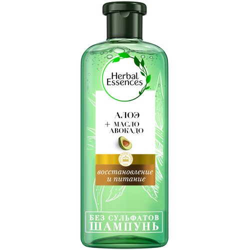 Herbal Essences шампунь Алоэ и Авокадо, 380 мл маска для волос алоэ и масло авокадо интенсивное питание herbal essences хербал эсенсес банка 450мл