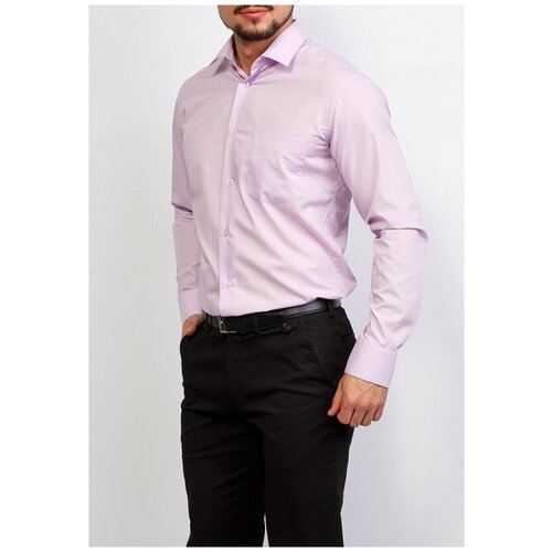 фото Рубашка мужская длинный рукав casino c710/15/lav/z, полуприталенный силуэт / regular fit, цвет сиреневый, рост 174-184, размер ворота 44