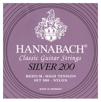 Hannabach 900MHT SILVER 200 Комплект струн для классической гитары нейлон/посеребренные