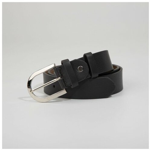 фото Ремень барсоня, натуральная кожа, металл, для женщин, длина 110 см., серый сима-лэнд