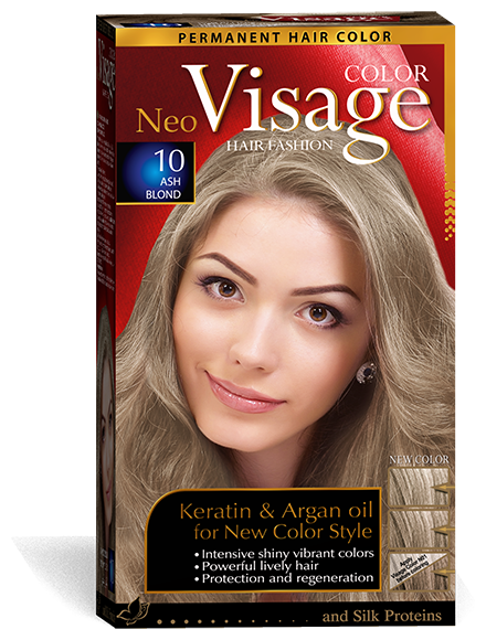 COLOR Visage Стойкая крем-краска для волос, 10 Пепельно-русый / Ash Blond